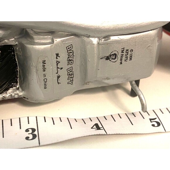 VTG '98 Biker BETTY BOOP Easy Rider MOTORCYCLE Decor Statue Figurine Ceramic - Picture 7 of 10